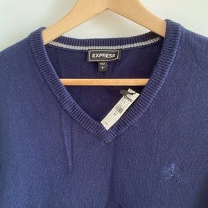 NEW EXPRESS MEN BLUE SWEATER